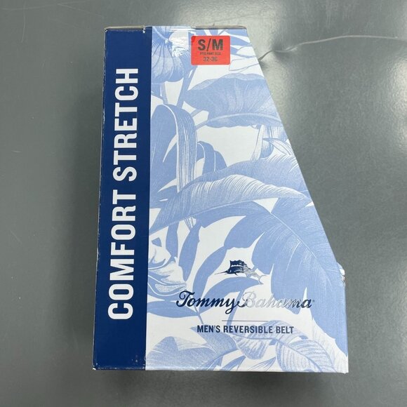 NEW Tommy Bahama Men's S/M Reversible Stretch Braided Belt Leather & Fabric - Picture 6 of 9